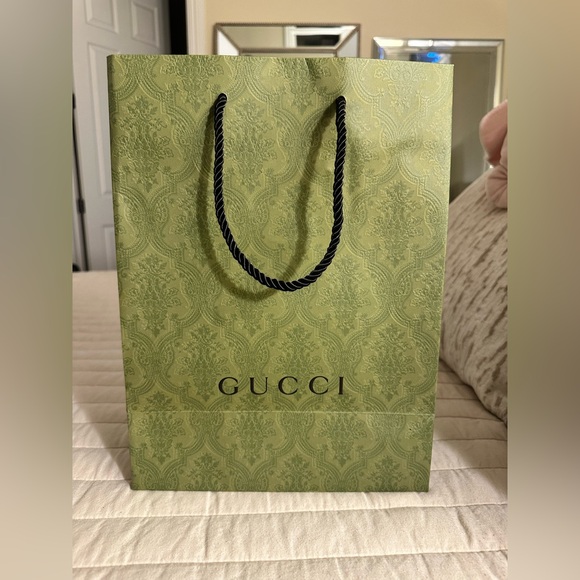 Gucci Accessories - Authentic Gucci Olive Green Embossed Shopping Bag